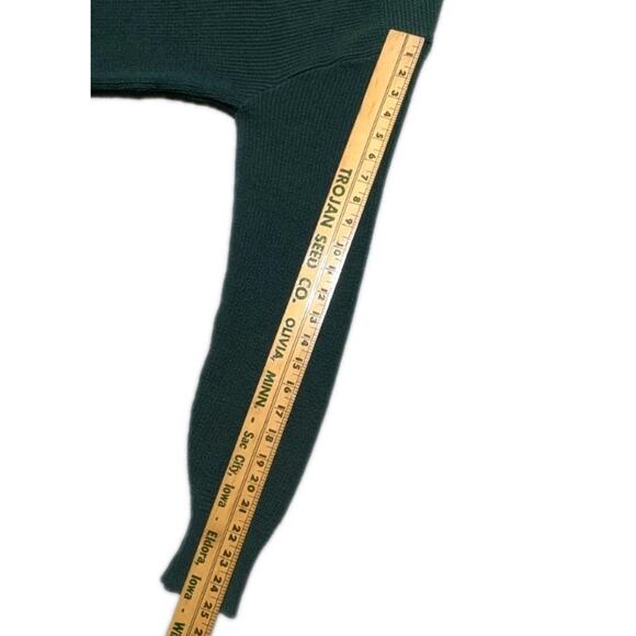 L.L.Bean Mens Medium Henley Sweater Green 100% Cotton USA Made Vintage Knit - Picture 7 of 7